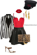 Load image into Gallery viewer, Faux Leather Skater Skirt
