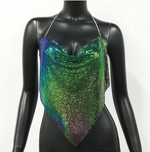 Load image into Gallery viewer, Rhinestone Chain Crop Top
