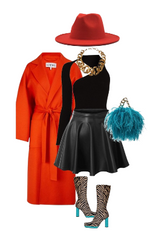 Load image into Gallery viewer, Faux Leather Skater Skirt
