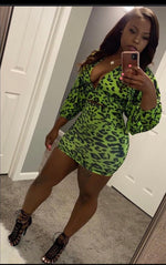 Ladda upp bild till gallerivisning, Neon Cheetah Skirt Set
